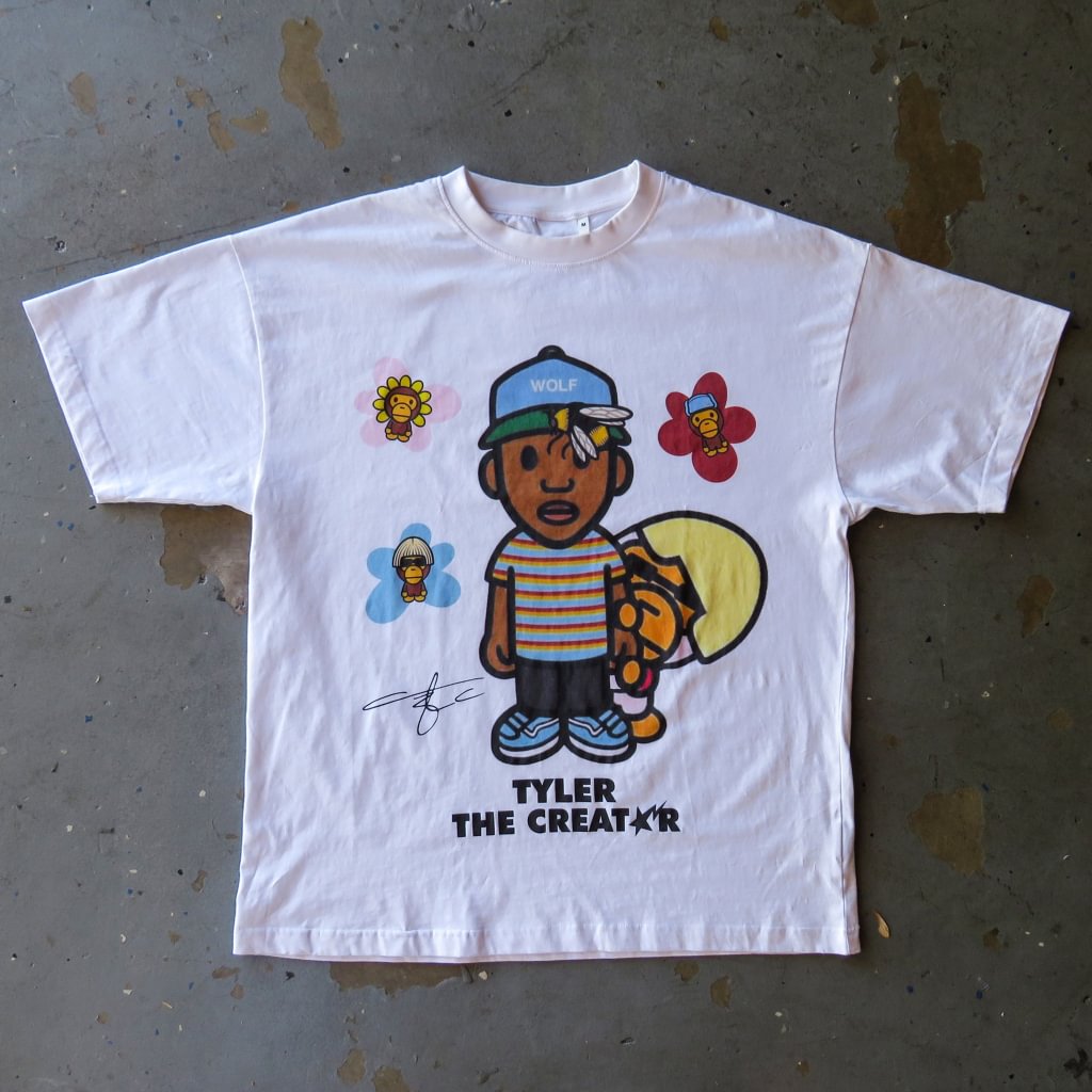 Vercoo Vintage Tyler The Creator Graphic Cotton T-Shirt